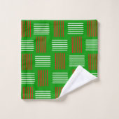 Art Deco Christmas Weave Badhandtuch Set (Waschlappen)