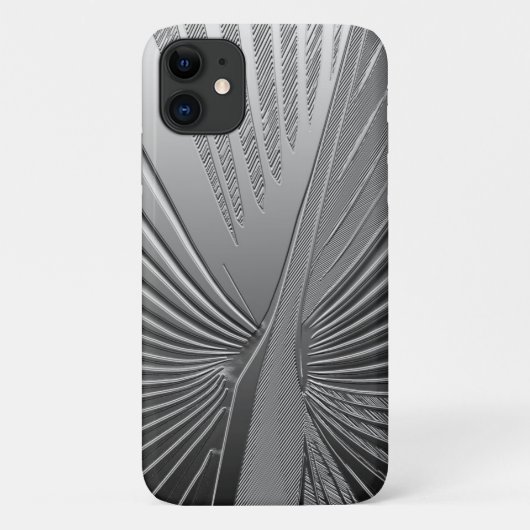Art Deco Chrom Palm Blatt Case-Mate iPhone Fall Hülle (Rückseite)
