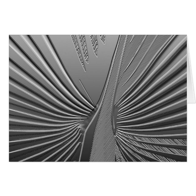 Art Deco Chrom Palmenblatt (Vorderseite (Horizontal))