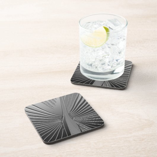 Art Deco Chrom Palmenblatt Getränkeuntersetzer (Rechte Seite)