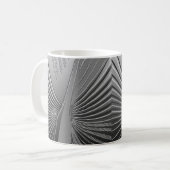 Art Deco Chrom Palmenblatt Kaffeetasse (Vorderseite Links)
