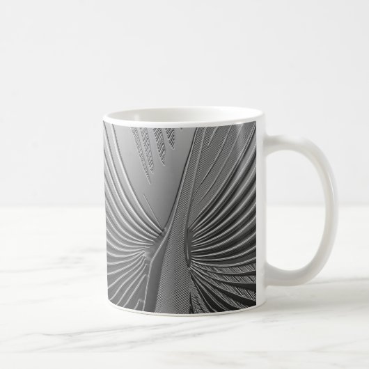 Art Deco Chrom Palmenblatt Kaffeetasse (Rechts)