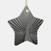 Art Deco Chrom Palmenblatt Keramikornament (Rechts)