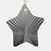 Art Deco Chrom Palmenblatt Keramikornament (Links)