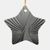 Art Deco Chrom Palmenblatt Keramikornament (Hinten)