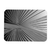 Art Deco Chrom Palmenblatt Magnet (Horizontal)