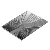 Art Deco Chrom Palmenblatt Notizblock (Linke Seite)