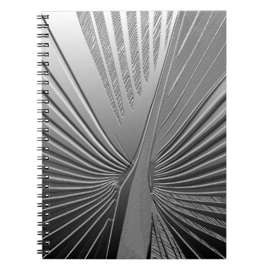 Art Deco Chrom Palmenblatt Notizblock (Vorderseite)