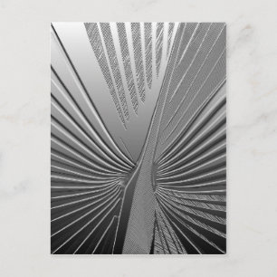 Art Deco Chrom Palmenblatt Postkarte