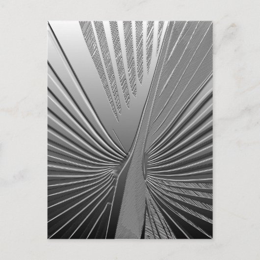 Art Deco Chrom Palmenblatt Postkarte (Vorderseite)