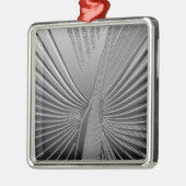 Art Deco Chrom Palmenblatt Silbernes Ornament (Links)