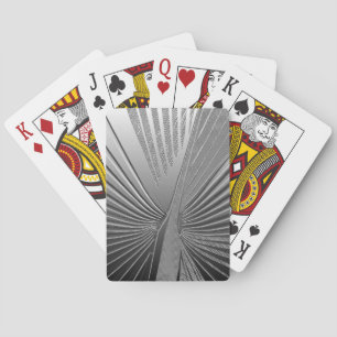 Art Deco Chrom Palmenblatt Spielkarten
