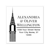 Art Deco Chrysler Gebäude NYC Couple Permastempel (Design)