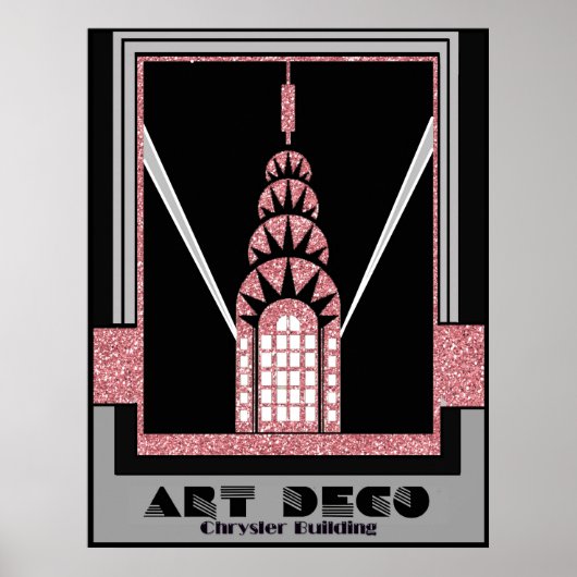 Art Deco Chrysler Gebäude Poster (Vorne)