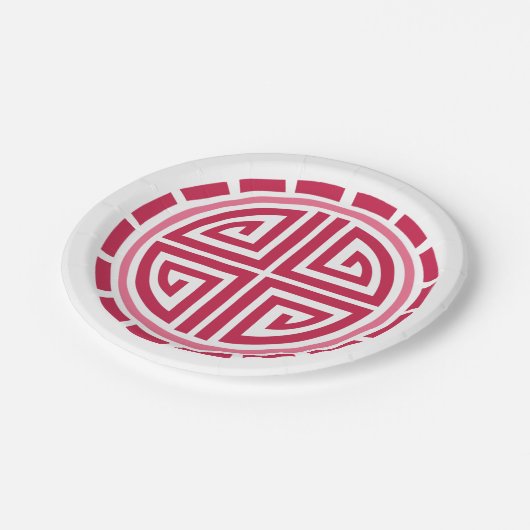 Art Deco Circle Pappteller (Schrägansicht)