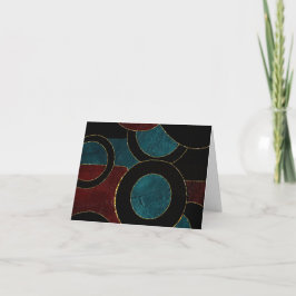 ART DECO CIRCLES BLANK ALL-OCCASION NOTECARD DANKESKARTE