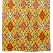 Art Deco Citrus Raute Duschvorhang (Vorderseite)