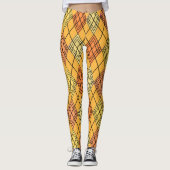 Art Deco Citrus Raute Leggings (Vorderseite)