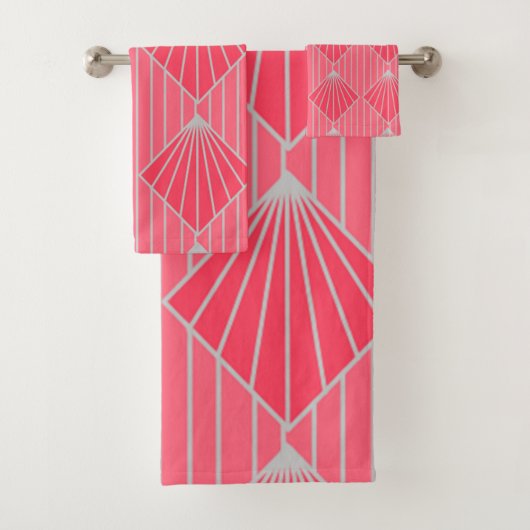 Art Deco Clam Muscheln Badhandtuch Set (Insitu)