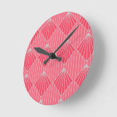 Art Deco Clam Muscheln Runde Wanduhr (Winkel)