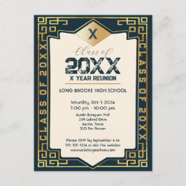 Art Deco "Class" Ihr Jahr High School Wiedersehen Postkarte