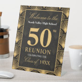 Art Deco Class of 1976 50th Reunion Pedestal Sign Sockelschild (In Situ)