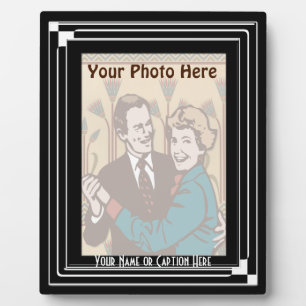 Art Deco Classic (vertikal - Personalisiert) Fotoplatte
