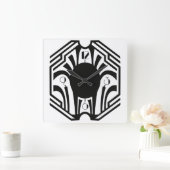 Art Deco Clock Quadratische Wanduhr (Zuhause)