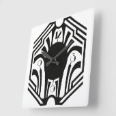 Art Deco Clock Quadratische Wanduhr (Winkel)