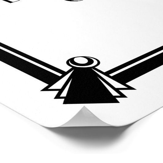 ART Deco Cocktail Bar Zeichen Gatsby Party der 192 Poster (Ecke)