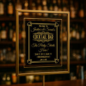 ART Deco Cocktail Bar Zeichen Gatsby Party der 192 Poster