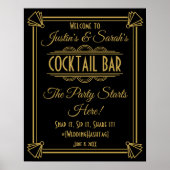 ART Deco Cocktail Bar Zeichen Gatsby Party der 192 Poster (Vorne)