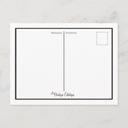 Art Deco Cocktail Postkarte (Rückseite)