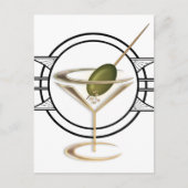 Art Deco Cocktail Postkarte (Vorderseite)