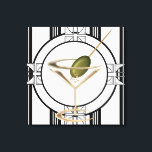 Art Deco Cocktails Leinwand<br><div class="desc">Dieses niedliche Martini-Glasdesign,  das durch den Deko-Stil stark beeinflusst wird,  ist mit einem Olivenbaum vervollständigt! Eine sehr einzigartige und stilvolle Geschenkidee,  die ideal für diejenigen wäre,  die Cocktail-Partys Liebe oder in einer Bar.</div>