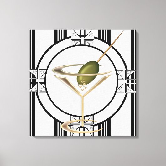 Art Deco Cocktails Leinwand (Vorderseite)