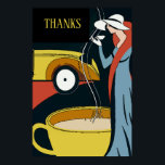 Art Deco Coffee Time dank Poster<br><div class="desc">Fügen Sie diesem Vintagen Kaffeeposter Text hinzu oder bearbeiten Sie ihn.</div>