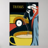 Art Deco Coffee Time dank Poster (Vorne)