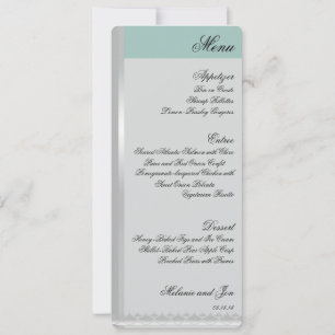 Art Deco Color Block Hochzeitsmenükarten Einladung