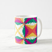 Art Deco Colorful Ristorante La Lanchetta Abstrakt Kaffeetasse (VorderseiteRechts)