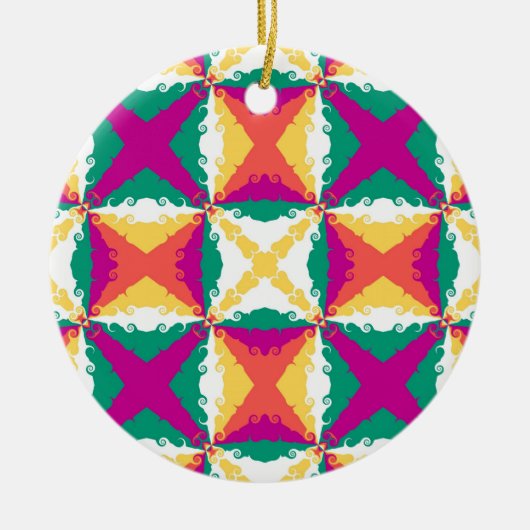 Art Deco Colorful Ristorante La Lanchetta Abstrakt Keramikornament (Vorne)