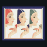 Art Deco Compact Ad der 1930er Jahre 16 x 20 Poster<br><div class="desc">Nette,  Vintage,  Deko-Kleinanzeige - 16 x 20</div>