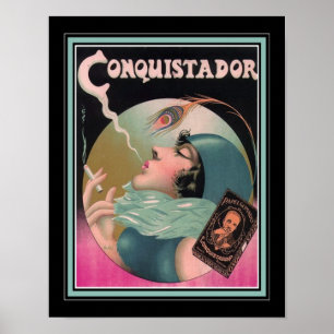 Art Deco Conquistador Cigarette Ad Poster