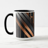 Art Deco Copper & Silver Geometric Design Tasse (Links)