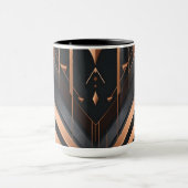 Art Deco Copper & Silver Geometric Design Tasse (Zentrum)
