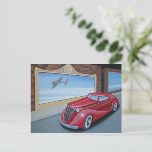 Art Deco Coupe Postkarte (Stehend Vorderseite)