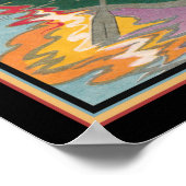 Art Deco Couple in Canoe der 20er Jahre Poster (Ecke)