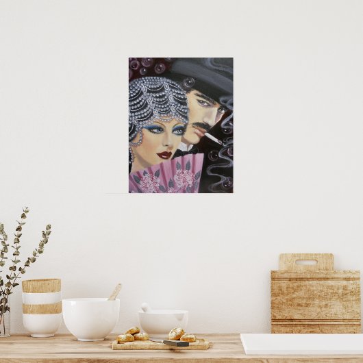 ART DECO COUPLE POSTER (Küche)