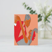 ART DECO COUPLE POSTKARTE (Stehend Vorderseite)