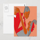 ART DECO COUPLE POSTKARTE (Vorne/Hinten)